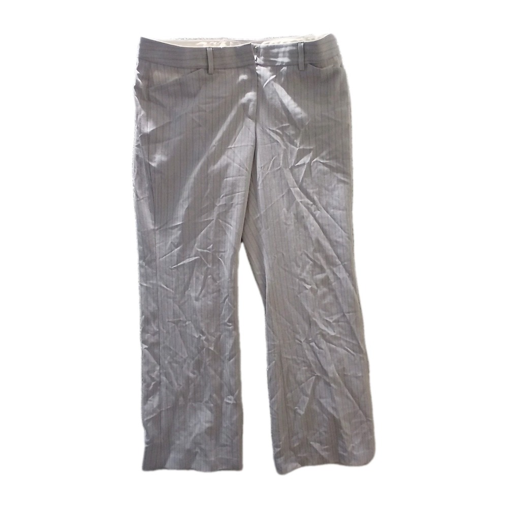 EXPRESS Design Studio Editor Dark Pinstripes Light Gray‎ Pants Trouser Sz. 10